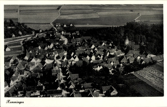 Ak Hemmingen in Württemberg, Fliegeraufnahme