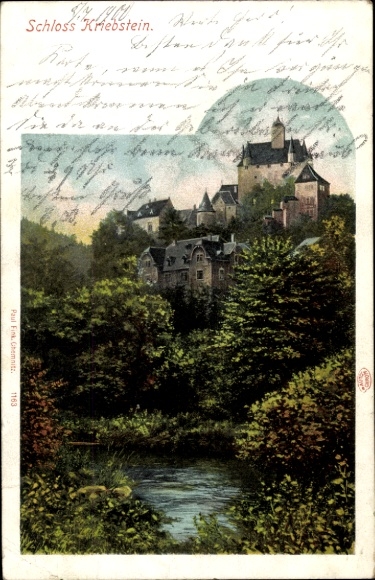 Ak Kriebstein in Saksen, kasteel Kriebstein