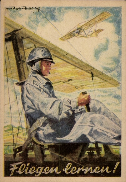 Artysta KP Heudtlaß, Axel, nauka latania, szybowce, NS Fliegerkorps, NSFK