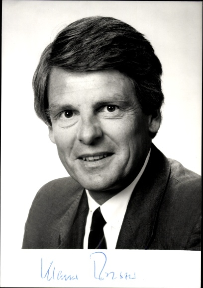 Postcard journalist and presenter Klaus Bresser, autograph