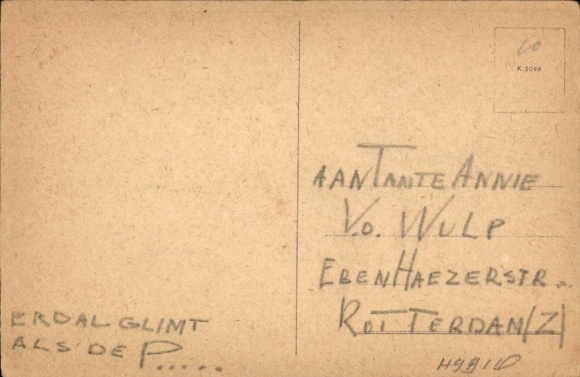 Artist Postcard Links, Karel, children flying a red kite