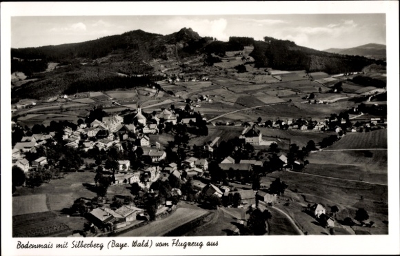 Ak Bodenmais in Niederbayern, Luftaufnahme von  Silberberg, Bayerischer Wald