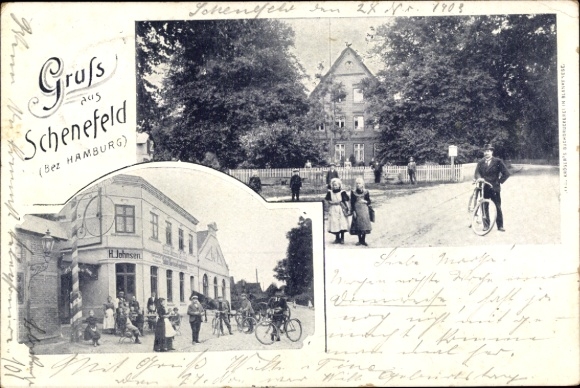 Ak Schenefeld in Schleswig Holstein, H. Johnsen's Gasthaus