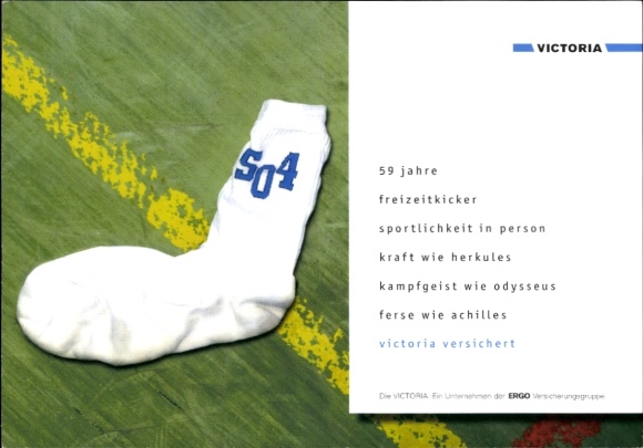 Karta z autografem Wiceprezesa Josefa Schnusenberga, FC Schalke 04, autograf