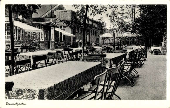 Postcard Logabirum Leer Ostfriesland, East Frisian Zoo and Amusement Park, Concert Garden