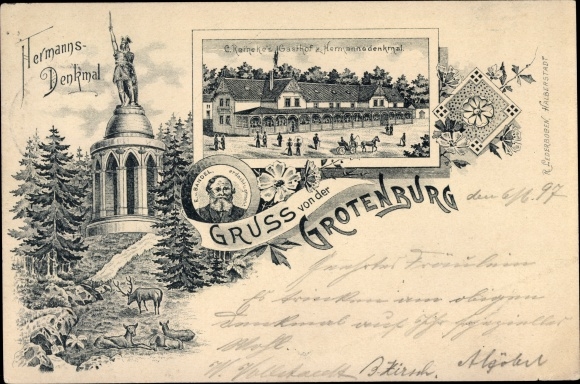 lito Detmold w Nadrenii Północnej-Westfalii, Grotenburg, pomnik Hermanna, karczma