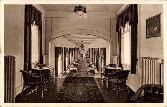 Postcard Oberhof in the Thuringian Forest, Heinrich Lorenz Foundation, Wandelhalle
