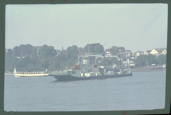 9 celluloid negatives Lemwerder in Oldenburg, boat, house, parking lot