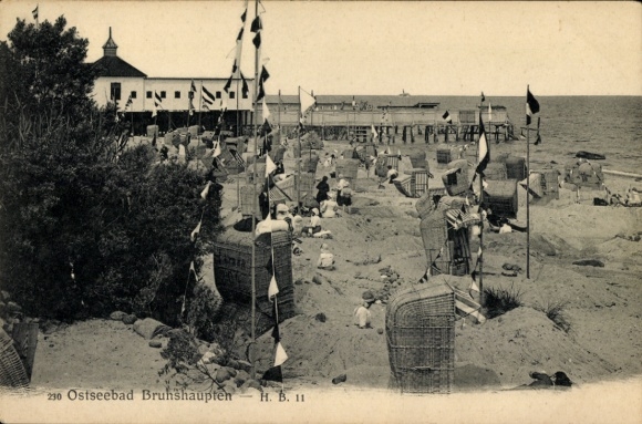 Ak Ostseebad Brunshaupten Kühlungsborn, Strandleben