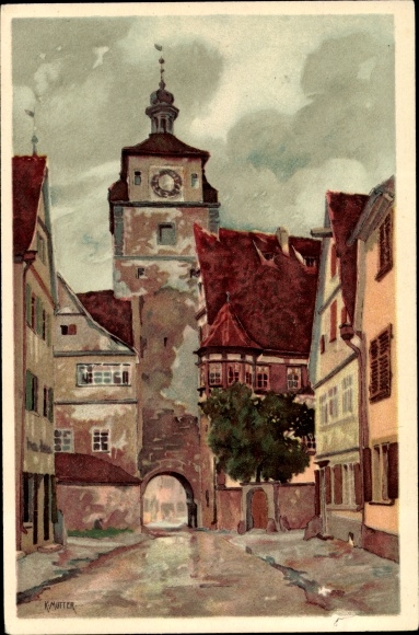Artist PC Mother, K., Rothenburg ob der Tauber Middle Franconia, view of the gate