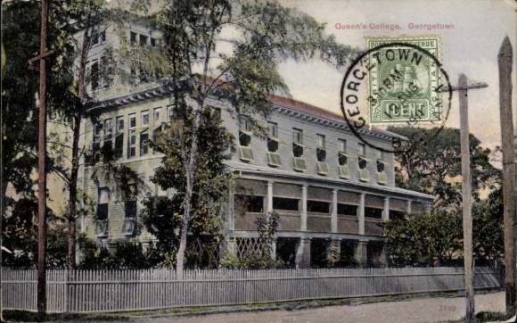 Postcard Georgetown Guyana, Queen's College