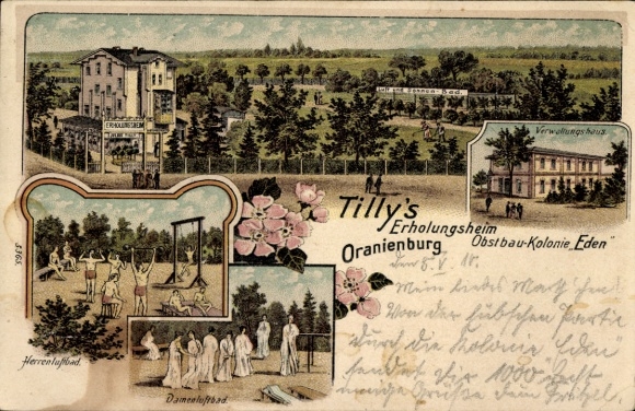 Chromo-Litho Oranienburg in Brandenburg, Tilly's Rest Home, Eden Fruit Growing Colony, Ladies' Air Bath