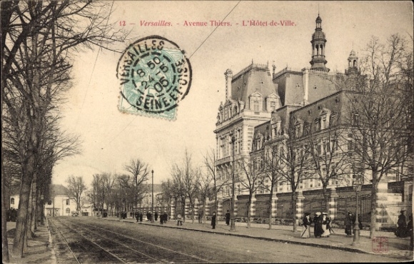KP Wersal Yvelines, Avenue Thiers, Hôtel-de-Ville, stempel pocztowy