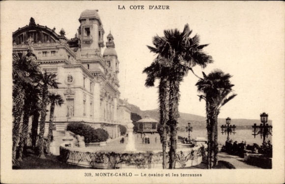 Ak Monte Carlo Monaco, Kasino mit Terrassen