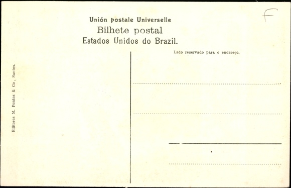 Postcard Santos Brazil, Serra grota funda, railway bridge