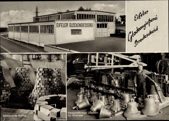 Ak Brockscheid Daun in der Eifel Rheinland Pfalz, Eifeler Glockengießerei, Glocken, Gemaurte Kerne