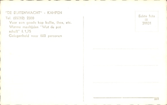 KP Kampen Overijssel Holandia, Pavilion De Buitenwacht, Stationsplein, teren zewnętrzny, stoły,