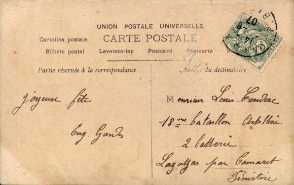 Letters Postcard First Name Louis, Man Portrait, Flowers