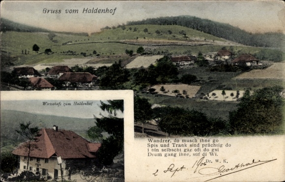 Ak Sipplingen am Bodensee, algemeen uitzicht, Haldenhof, Haldenhof Inn