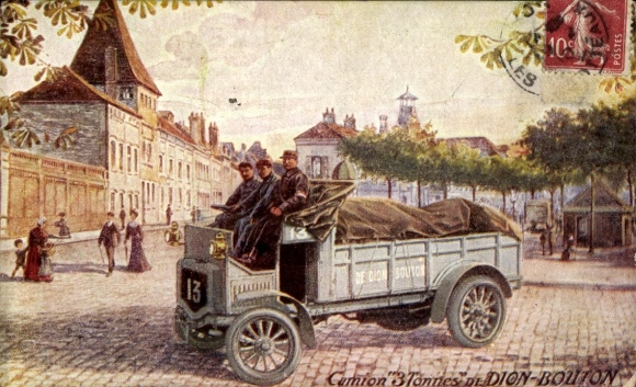 Ak Nutzfahrzeug, Transportwagen, Dion-Boulon
