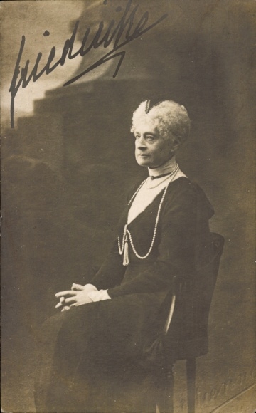 Postcard Princess Friedrich of Hanover, portrait, autograph