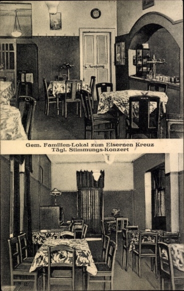 Postcard Dresden Neustadt, Restaurant zum Eisernen Kreuz, Königsbrücker Str. 81, owner: C. Schneider