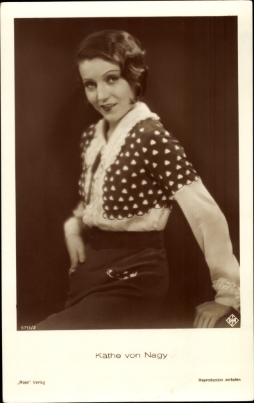 Postcard Actress Käthe von Nagy, Portrait, Ufa Film