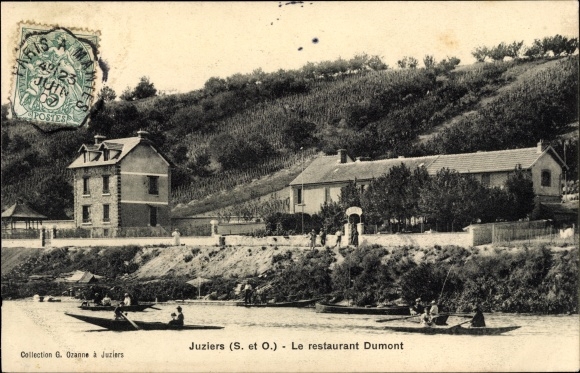Postcard Juziers Yvelines, Restaurant Dumont