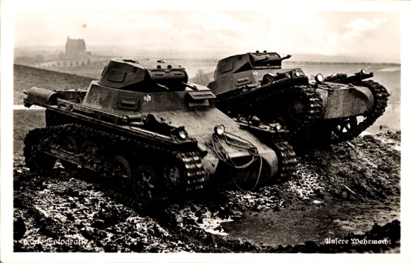 Postcard Panzer of the Wehrmacht