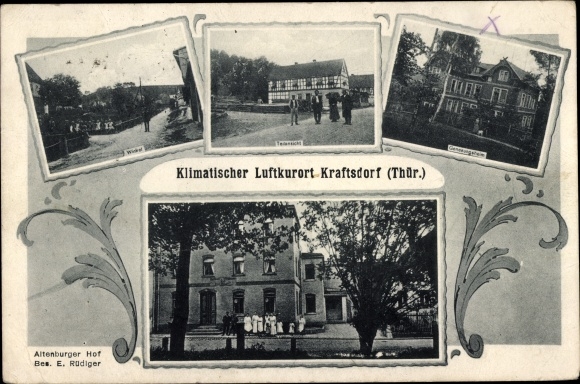 Postcard Kraftsdorf in Thuringia, Hotel Altenburger Hof, convalescent home