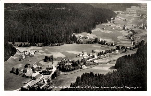 Ak Buhlbach Baiersbronn in het Zwarte Woud, luchtfoto