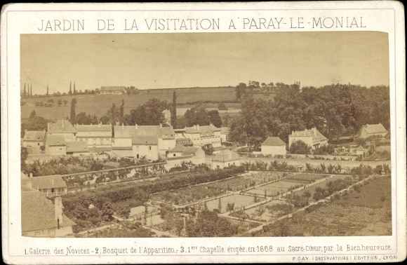 Photo Paray le Monial Saône et Loire, Garden of the Visitation, um 1885