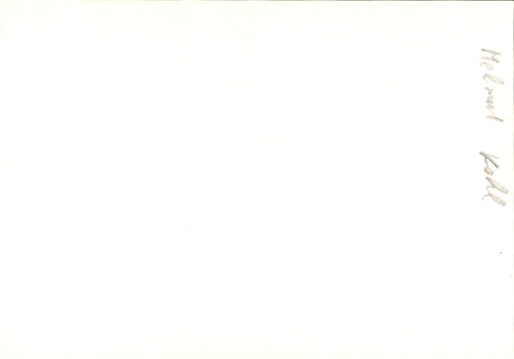 Photo of Federal Chancellor Helmut Kohl, portrait, autograph