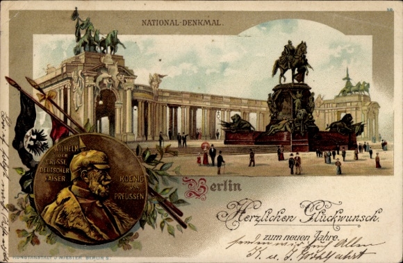 passe-partout litho Berlin Mitte, Nationaal Monument