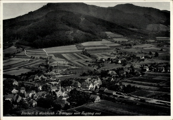 Postcard Bleibach Gutach im Breisgau Black Forest, aerial photograph