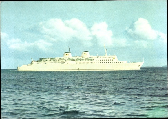 Ak DDR Großfähre Sassnitz, Fährschiff Saßnitz