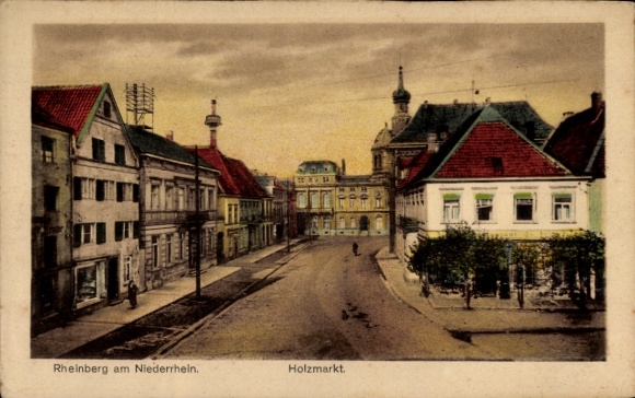 Ansichtkaart Rheinberg aan de Nederrijn, Holzmarkt