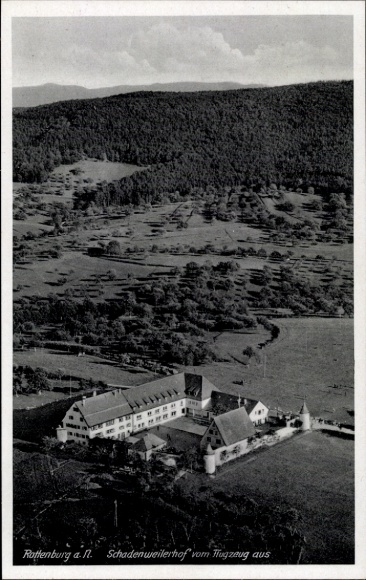 Postcard Rottenburg am Neckar, Schadenweilerhof from the plane