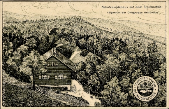 Postcard Neuhütten im Spessart, Naturfreundehaus, Steinknickle