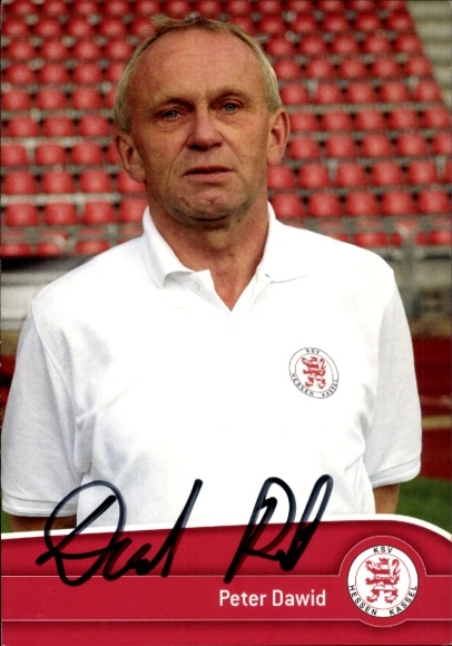 Autogrammkarte Betreuer Peter Dawid, KSV Hessen Kassel, Autogramm