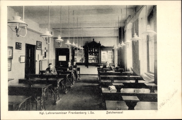 PC Frankenberg an der Zschopau, Royal. Teachers&#39; seminar, drawing room, interior view