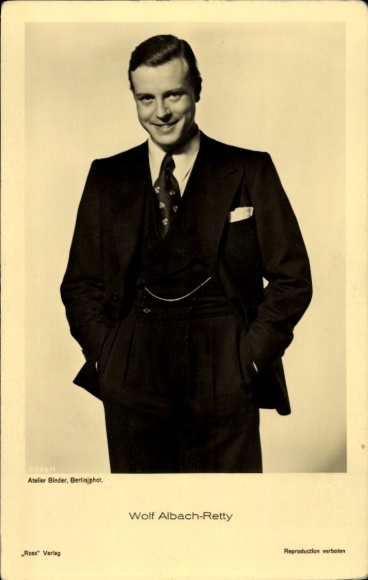 Ak Schauspieler Wolf Albach Retty, Portrait, Ross Verlag 9039 1