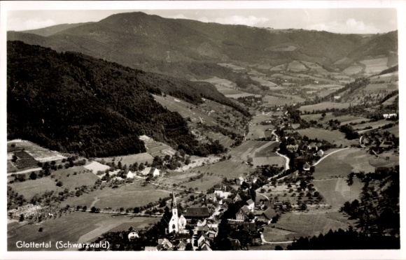 Ak Glottertal im Schwarzwald, Landschaftsaufnahme, Glottertal, Schwarzwald, Kirche, Berge, Täler