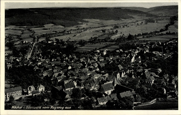 Ak Höchst im Odenwald, Luftaufnahme von  klare Sicht, ländliche Umgebung