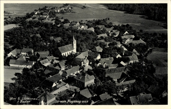 Ak Ulm Lichtenau in Baden, Fliegeraufnahme