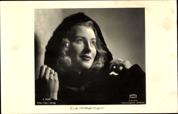 Ak Schauspielerin Eva Immermann, Portrait