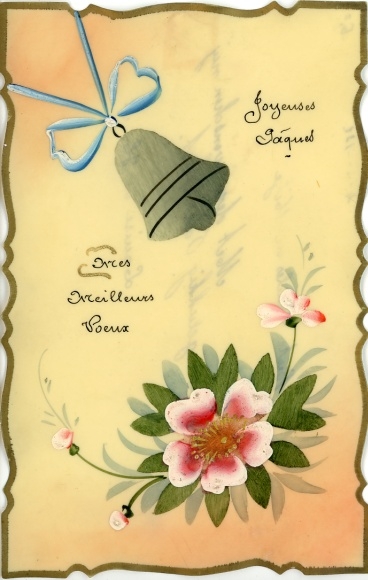 Celluloid PC flower, bell, bow