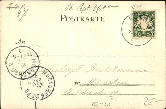 Kunstenaar Litho Deuchert H., Kochel am See in Opper-Beieren, huizen, berglandschap