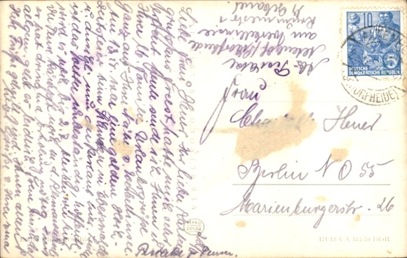 Postcard Altenhof Schorfheide on Lake Werbellin, tents, Lake Werbellin, Sweet Corner