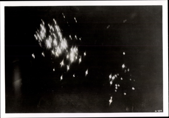 Photo Heinrich Hoffmann, German Luftwaffe bombs on English islands, aerial photograph, May 1941